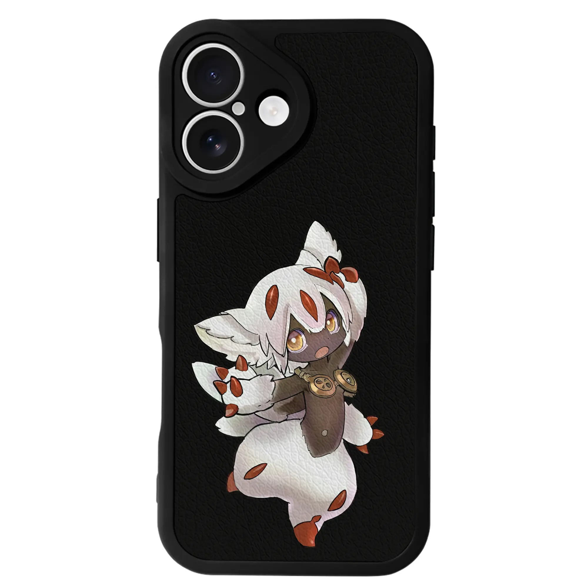 メイドインアビス グッズ,ファプタ - IPhone 16シリーズ対応 ・ シリコンスマホケース ・ レザー調 ・ 高精度フィット ・ 耐衝撃 ・ ワイヤレス充電対応 ・ 精密カット